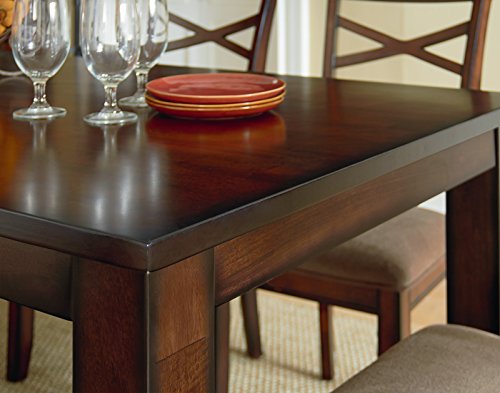Standard Furniture Redondo Counter Height Table and Four Chairs Set, Cherry Brown