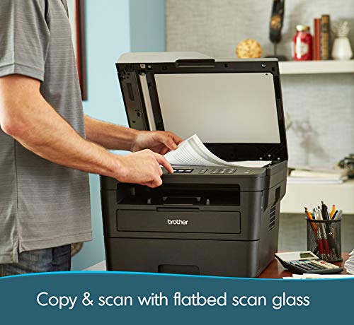 Brother MFCL2750DW Monochrome All-in-One Wireless Laser Printer, Duplex Copy & Scan, Amazon Dash Replenishment Enabled (Renewed)