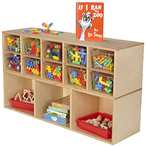 Childcraft Stacker Compartment Storage, 3 Compartments, 47-3/4 x 14-1/4 x 13-3/4 Inches