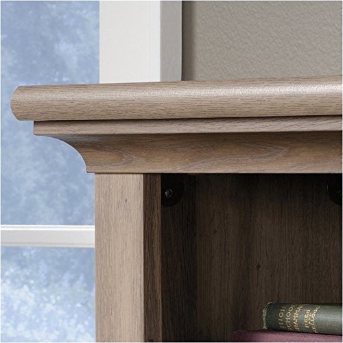 Pemberly Row Computer Desk with Hutch in Salt Oak