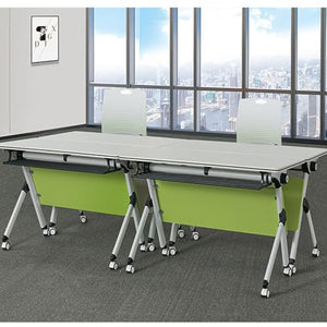 Generic Folding Conference Room Table, 4 Pack - Mobile Training Seminar Table with Locking Wheels