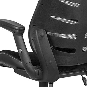 EMMA + OLIVER High Back Black Mesh Ergonomic Drafting Chair