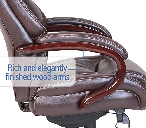 La-Z-Boy Bellamy Executive Bonded Leather Office Chair - Coffee (Brown)