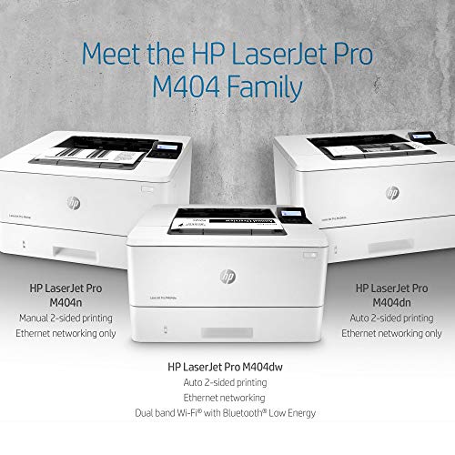 HP LaserJet Pro M404n Laser Printer with Built-in Ethernet & Security Features (W1A52A)