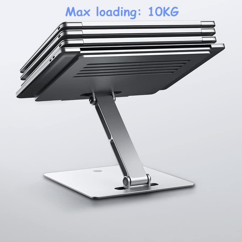 HNTHY Laptop Stand Riser Height Adjustable Aluminum Foldable Tablet Stand Desktop Notebook Cooling Holder for