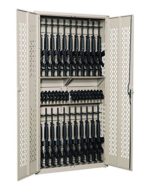 Datum Storage Argos Hinged Door Weapons Cabinet - 24 Rifles & 20 Pistols, 84", Battleship Grey