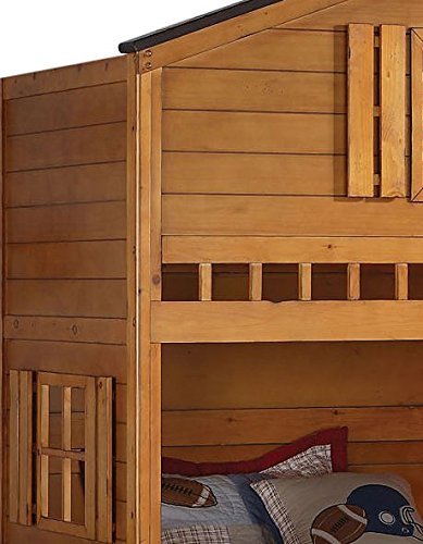 ACME Tree House Loft Bed, Rustic Oak Finish