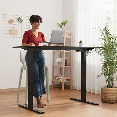 Furmax Electric Adjustable Standing Desk Frame with Dual Motors, Black - Frame Only