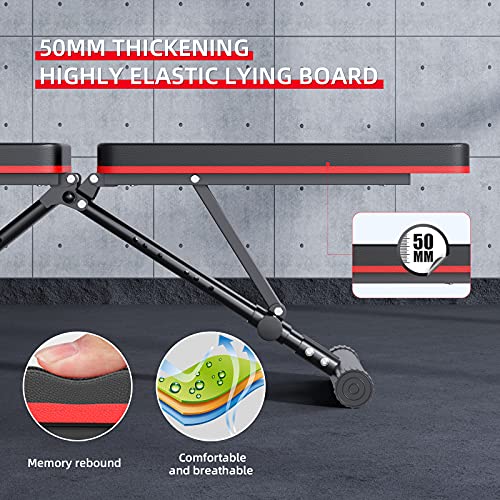 Weight Bench,Adjustable Bench Press Bench,for Home Gym Strength Training Foldable Workout Bench