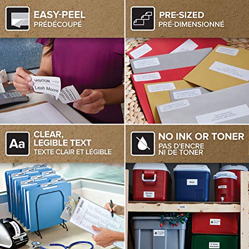 DYMO Authentic LW Large Shipping Labels/Name Badges, 54mm x 101mm, 6 Rolls of 220 Easy-Peel Labels (1, 320 Count), Self-Adhesive, for LabelWriter Label Makers