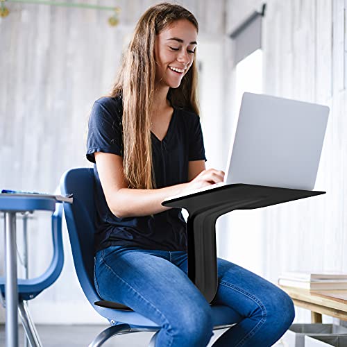 ECR4Kids The Surf Portable Lap Desk, Kids Floor Desk, Flexible Seating for Schools, Classrooms and Homeschool, One-Piece Writing Table, Alternative Seating, 10-Pack - Black