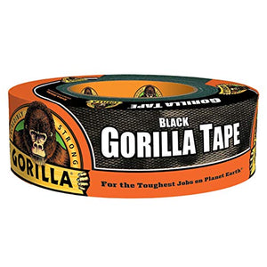 Gorilla Black Duct Tape, 1.88" x 35 yd, Black, (Bulk Pack of 18)
