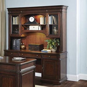 Liberty Furniture INDUSTRIES Brayton Manor Jr Executive Credenza Set, Dark Brown