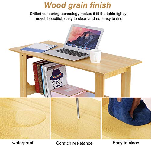 Tponi US Fast Delivery Home Office Computer Desk 40 inch Modern Home Desktop Computer Desk Gaming PC Laptop Desk Workstations Bedroom Laptop Study Writing Table for Home Office Writing Desk (Yellow)
