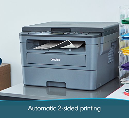 Brother Premium HL L23 Series Compact Monochrome Laser All-in-One Laser Printer I Print Scan Copy I Wireless | Mobile Printing I Auto 2-Sided Printing I Up to 32 Pages/Min + Delca HDMI Cable