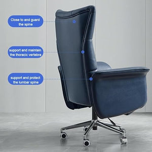 None MADALIAN Leather Office Chair 360° Rotating Home Desk