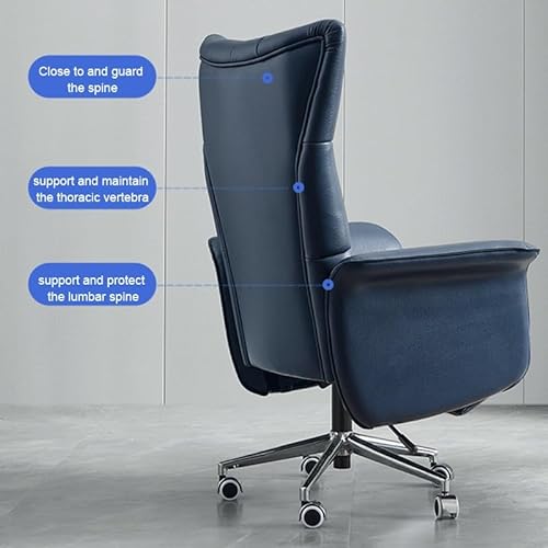 MADALIAN Leather Office Chair 360° Rotating Home Desk