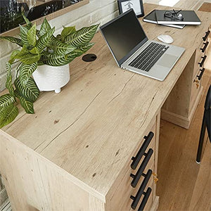 Sauder Worksense Mason Peak 60” Commercial Credenza Desk - Prime Oak Finish