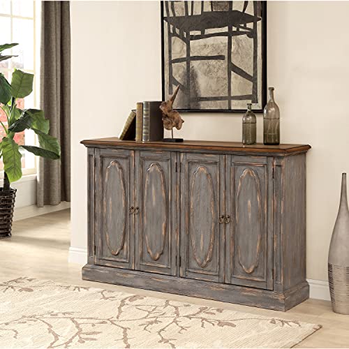 Coast to Coast Imports Sicily Aged Blue Rub Credenza