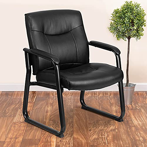 Flash Furniture HERCULES Series Big & Tall Black LeatherSoft Executive Side Reception Chair