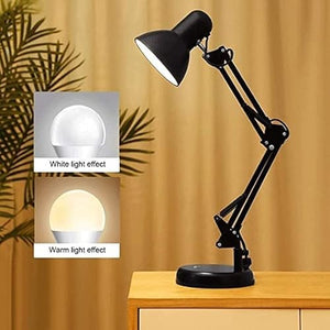 ELORES Swing Arm LED Desk Lamp for Office Dorm Room - Warm Light