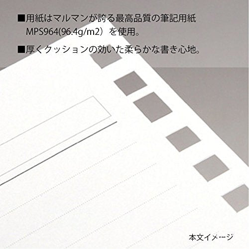 Maruman Somesu A5 binder luxury leather file note Jiurisu 20 hole black F35-05