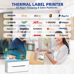 Phomemo Bluetooth Thermal Label Printer - Wireless Shipping Label Printer for Small Business, Portable Label Printer for Shipping Packages, Supports Amazon, USPS, Paypal, Ebay, Etsy