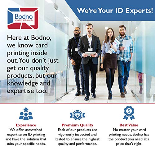 Evolis Zenius Single Sided ID Card Printer & Complete Supplies Package with Bodno Bronze Edition ID Software