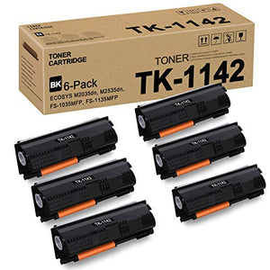 TK1142 TK-1142 1T02ML0US0 Toner Cartridge Replacement for Kyocera ECOSYS M2035dn M2535dn FS-1035MFP FS-1135MFP Toner Kit Printer (6 Pack,Black)