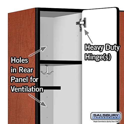 Salsbury Industries Designer Wood Locker - 1-Tier, 3 Wide Units, 6ft H x 18in D, Cherry