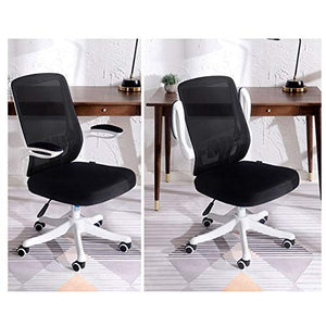 UsmAsk Ergonomic Swivel Mesh Mid Back Office Chair with Flip Up Arms (Color: B)