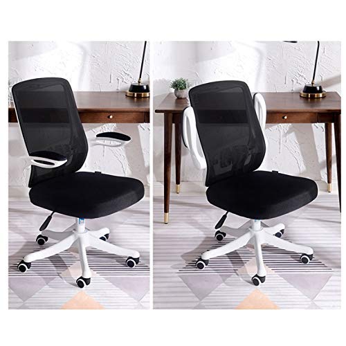 UsmAsk Ergonomic Swivel Mesh Mid Back Office Chair with Flip Up Arms (Color: B)