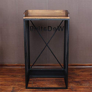 None Standing Reading Desk Podium, Floor Standing Lectern Welcome Desk Wrought Iron Reception Retro Fashion Podium - Black Medium