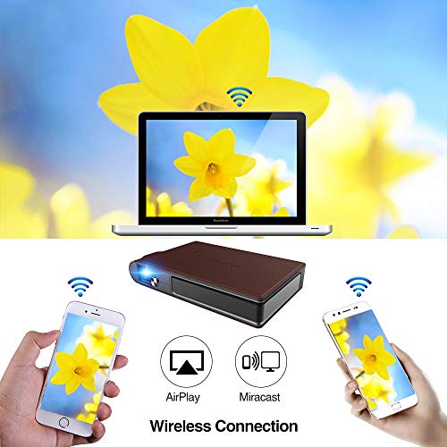 2020 Mini Pocket Wifi Projector 3D DLP 3600 Lumens Digital HD LED Portable Wireless Movie Projector with Battery Support 1080P Airplay HDMI USB Auto Keystone WXGA Home Theater Outdoor Video Proyector