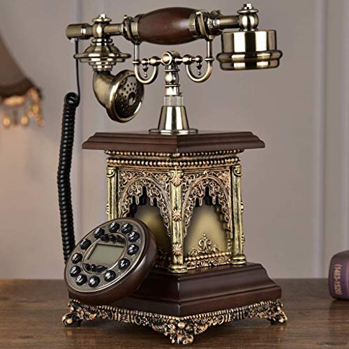 GagalU European Retro Phone Antique Style Button Dial Vintage Telephone
