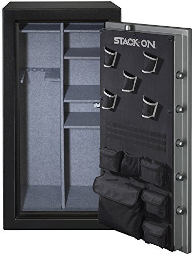 Stack-On TD-40-SB-C-S Total Defense 36-40 Gun Safe with Combination Lock, Matte Black/Silver