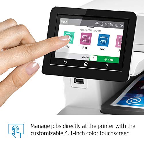 (Renewed) HP Laserjet Pro M479fdnA Ethernet only Color All-in-One Wired Laser Printer, White - Print Scan Copy Fax - 4.3" Touchscreen, 28 ppm, 600x600 dpi, 8.5x14, Auto Duplex Printing, 50-Sheet ADF
