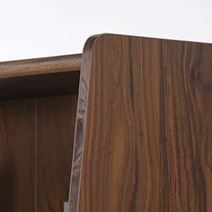 Sauder Narrow Bookcase/ Bookshelf, Grand Walnut Finish - Harvey Park