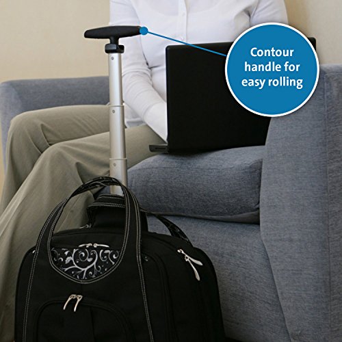 Kensington K62533US Contour Balance Notebook Roller Bag in Onyx, Fits Most 15-Inch Notebooks