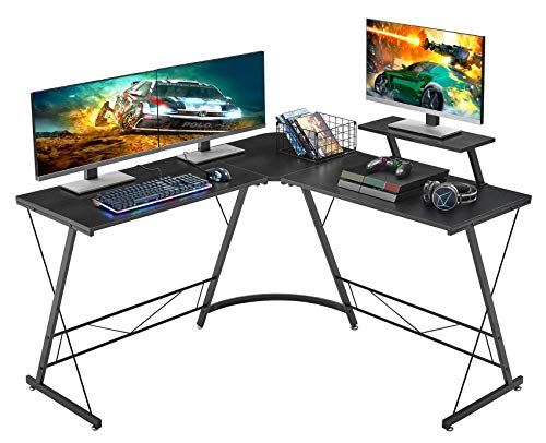 Mr IRONSTONE Electric Height Adjustable Desk 53.5" Standing Desk Sit to Stand Home Office Computer Desk & L-Shaped Desk 50.8" Computer Corner Desk, Home Gaming Desk, Office Writing Workstation