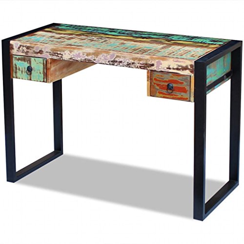 vidaXL Desk Solid Reclaimed Wood Workstation Computer Desk Home Office Table