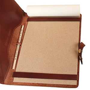 Brown Leather Tablet Portfolio Case No. 18 - USA Made, Fits iPad | Col. Littleton