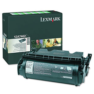 Lexmark Black Toner Cartridge HY Black Toner (12A7462), High yield return program