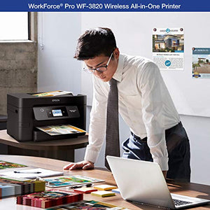 Epson Workforce Pro WF-3820 Wireless Inkjet All-in-One Color Printer, C11CJ07201
