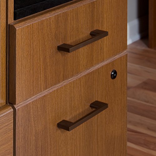 Bush Furniture Achieve L-Desk in Warm Oak