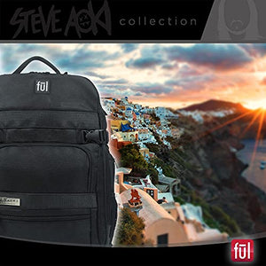 FUL Steve Aoki 19 Inch Laptop Backpack, Padded Computer Bag for Commute or Travel, Black, One Size