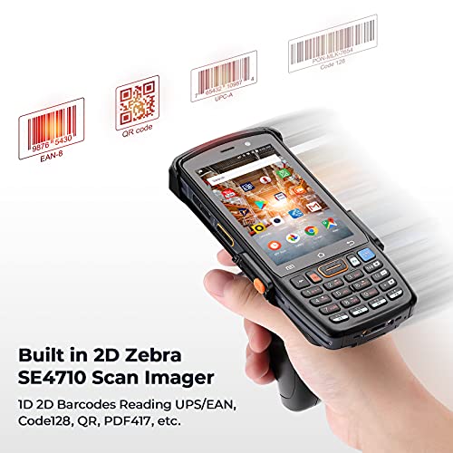 MUNBYN Android Barcode Scanner, 2D Zebra Scanner, Rugged IP67 Android Barcode Scanner Pistol Grip, Android 9.0 Scanner, 4G WiFi Android Scanner Handheld for Warehouse, Inventory