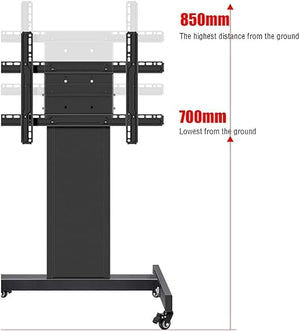 Generic TV Stand with Mobile Cart - Multifunctional Tilting Rostrum Stand