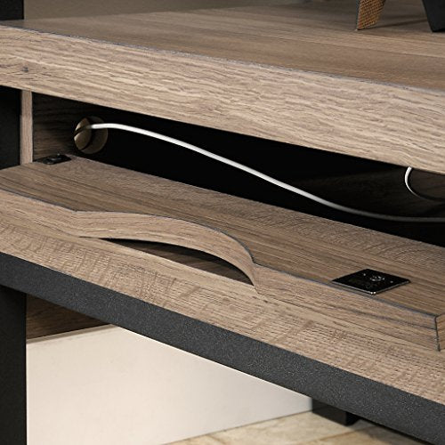 Sauder 414417 Transit L-Desk, L: 60.71" x W: 59.06" x H: 42.52", Salt Oak finish
