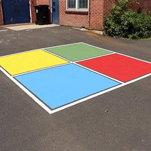 Classic Four-Square Stencil | Playground Stencil Collection | Official Size | Paint Stencils for Playground and Pavement